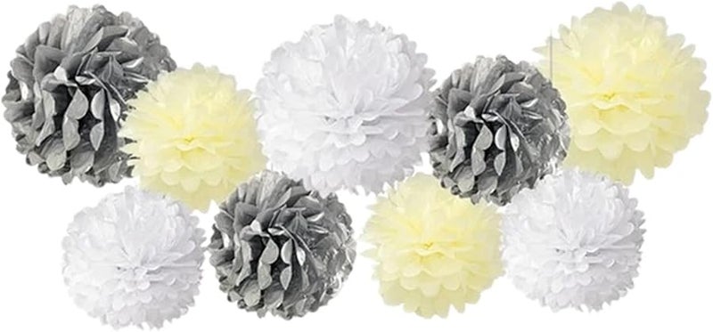 DIY Paper Flower Balls Set Color 7 For Wedding Birthday Party Decor 10sets - Image 1