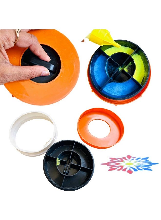 Artonezt طابع رانغولي السحري من أرتونيت + 5 قوالب + 2 حشوات + 1 قلم رانغولي لتزيين الأرضيات في نافراتري بونغال بوجا ماندير ديوالي - Image 2