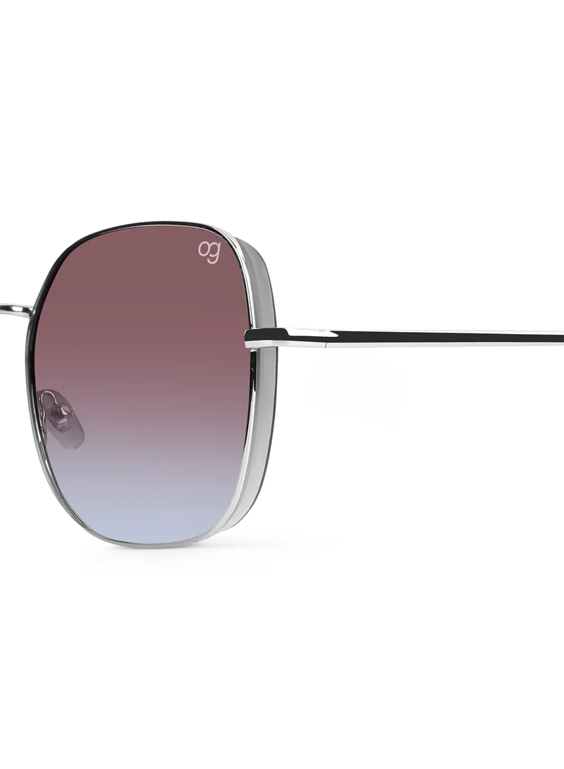 Woggles Latest & Stylish UV Protected Gradient Purple Oversized Sunglasses for Women