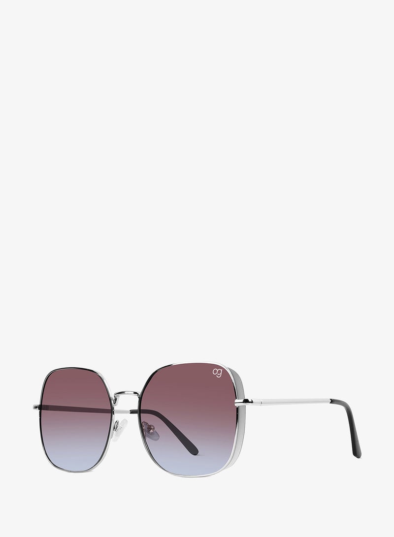 Woggles Latest & Stylish UV Protected Gradient Purple Oversized Sunglasses for Women - Image 4