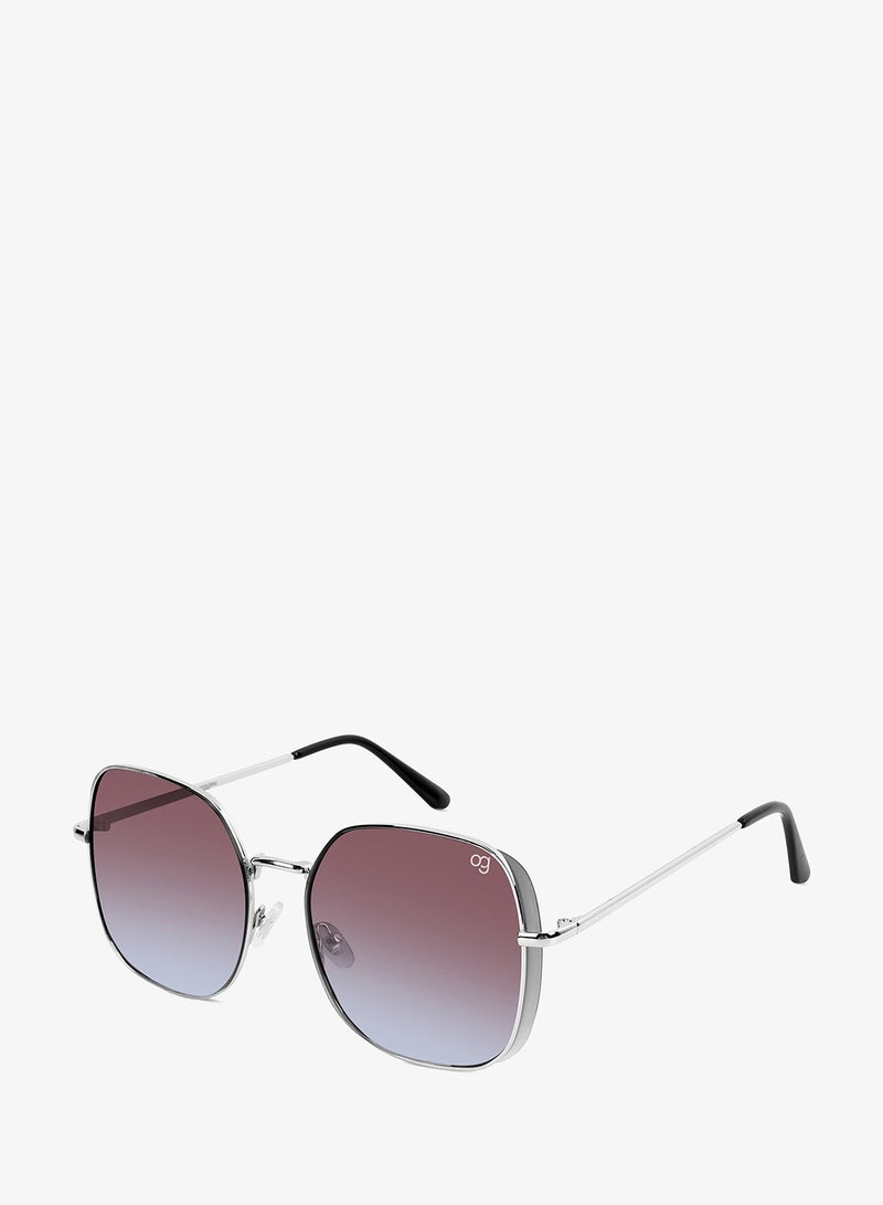 Woggles Latest & Stylish UV Protected Gradient Purple Oversized Sunglasses for Women - Image 1