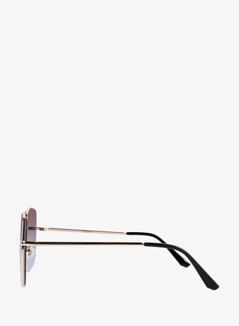 Woggles Latest & Stylish UV Protected Gradient Purple Oversized Sunglasses for Women - Image 5