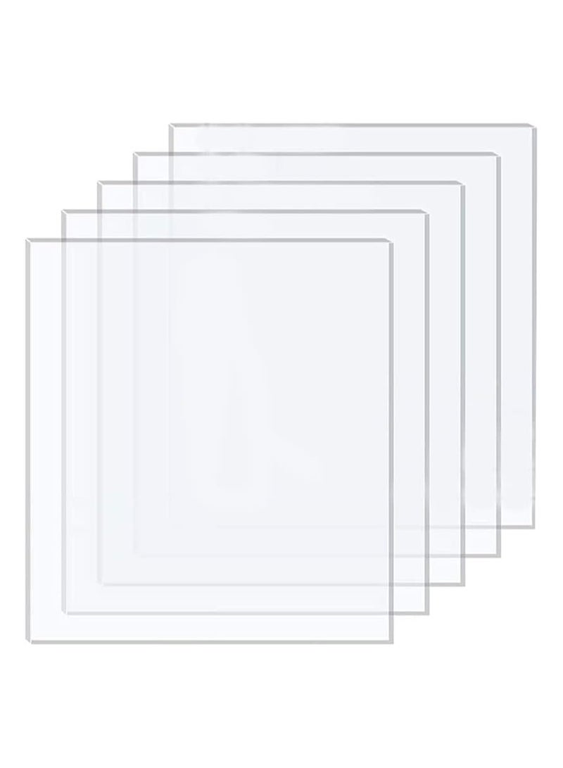 TPGP 5 pcs 2mm Acrylic Sheet Clear Acrylic Plastic Sheets for Crafts, 2mm Acrylic Plastic Sheet for Painting, Picture Frame, Printing etc(25 x 20cm)  - Image 1