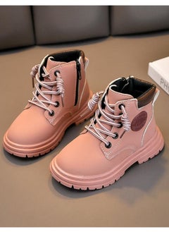 Loquat Add Velvet For Children To Keep Warm Ankle Boots Pink  - Image 2