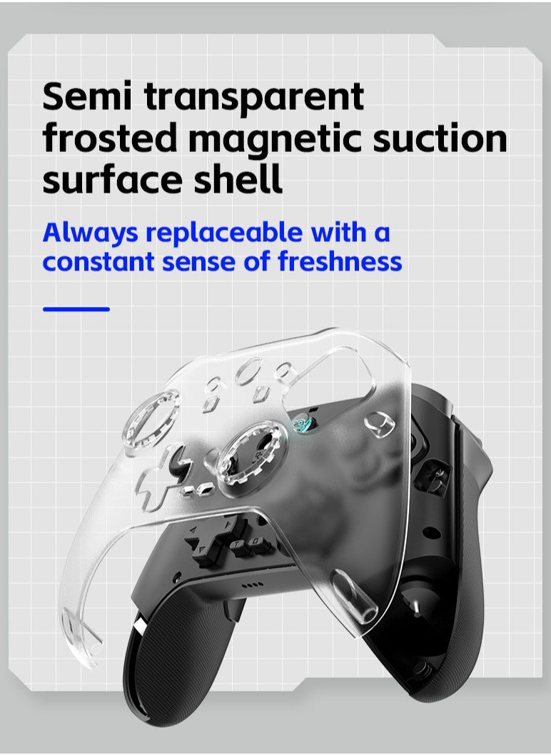MingPin - Z04 Wireless Game Controller with Charging Dock – Multi-Platform Support (Apple, Android, PC, TV), Hall Joystick, Dual-Trigger Switch, Magnetic Cover, Macro Programming, 6-Axis Gyroscope, and Turbo Mode（White） - Image 1