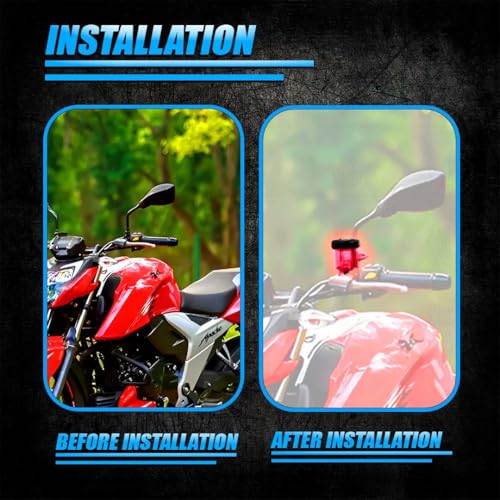 MOTO GENIUS Universal Motorcycle Front Brake Master Cylinder Oil Reservoir Tank Cup | Durable Replacement for Hydraulic Brake and Clutch Systems (Pack of 2) (Red) - Image 3