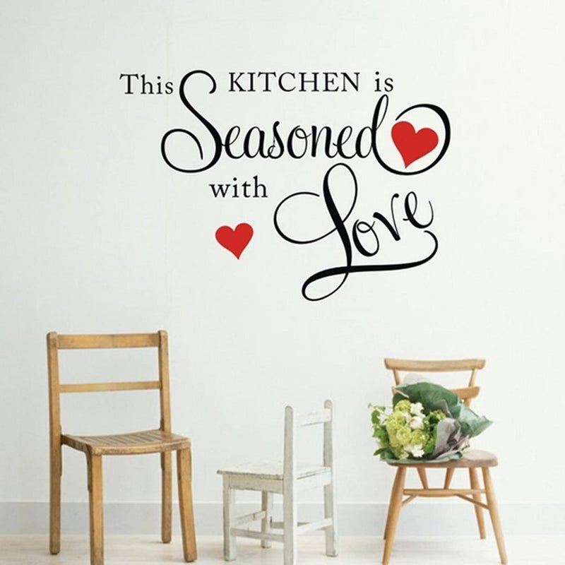 Picniva This Kitchen is Seasoned with Love Wall Quote Sticker - Image 1