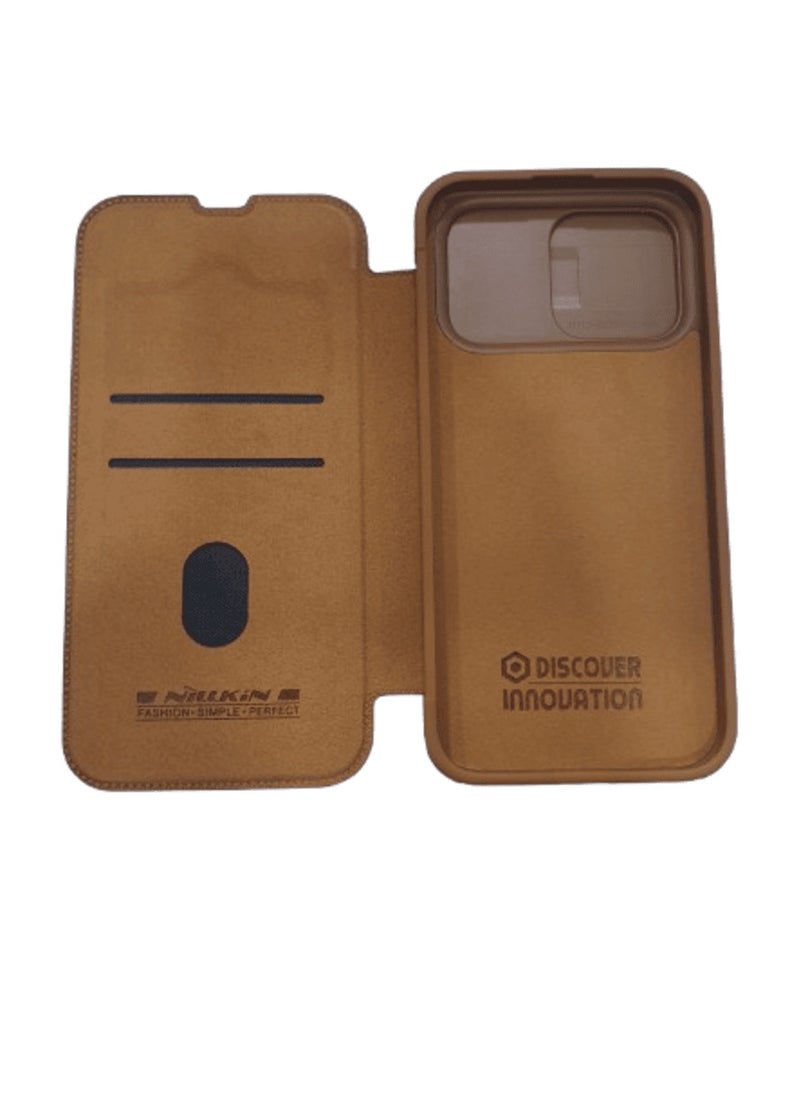 Nillkin - Nillkin CamShield Pro Case Flip Style Lens Camera Protect Mobile Holder Fits  Apple iPhone 13 Pro Max  - Brown - Image 1