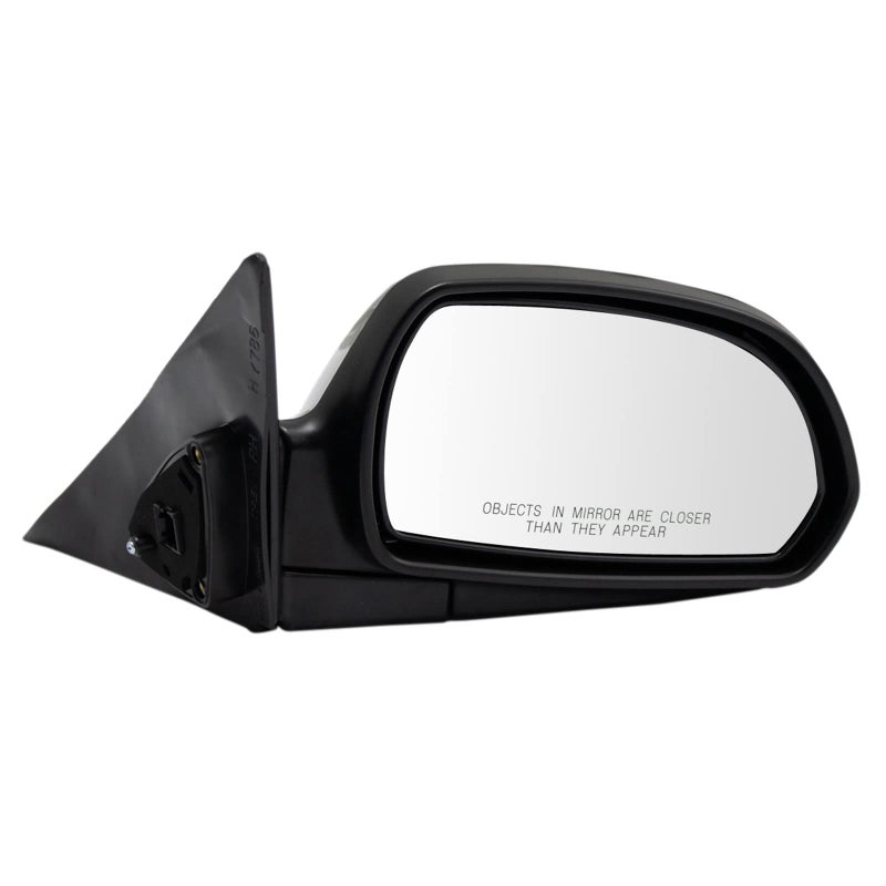 TRQ Passenger Side View Mirror Manual Folding Electric Adjustment Heated No Memory Black Compatible with 20012006 Hyundai Elantra