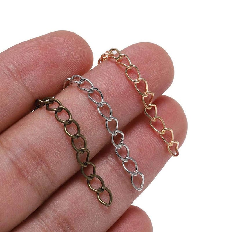 Jasol سلسلة صنع المجوهرات 4MM سلسلة حلقات برونزية لصنع المجوهرات قلادة إكسسوارات أقراط عبوة 5 متر (مضاد أو برونزي) - Image 3