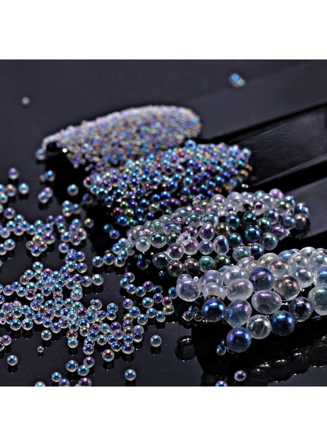 Minejin Nail Art AB Crystal Glass Caviar Beads Tiny 3D DIY Micro Gems Manicure Decoration Tips 4Boxs - Image 2