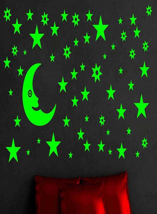 DreamKraft Vinyl Glow in The Dark Window Night Glow Stickers (Large, Green), Self-Adhesive - Image 1