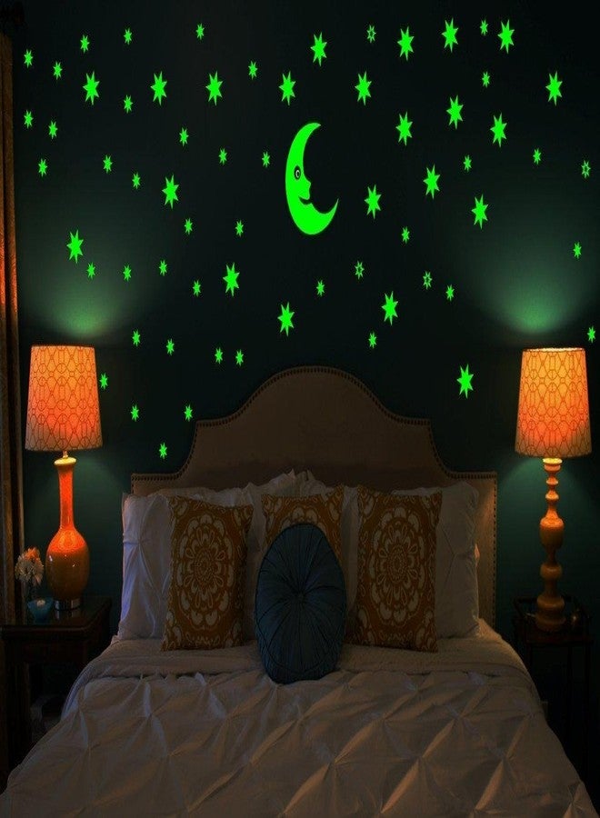 DreamKraft Vinyl Glow in The Dark Window Night Glow Stickers (Large, Green), Self-Adhesive - Image 2