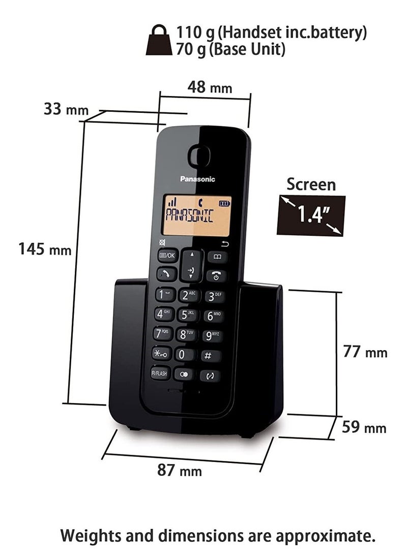 Panasonic KX-TGB110 Digital Cordless Phone - Black - Image 2