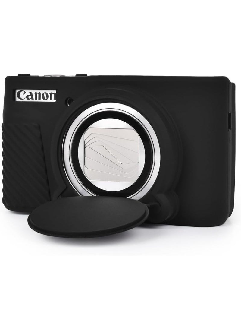 VKL SX730 SX740 Camera Case, Soft Silicone Case for Canon PowerShot SX740/SX730 HS Camera - Anti-Scratch Slim Fit Lightweight Protective Case (black)