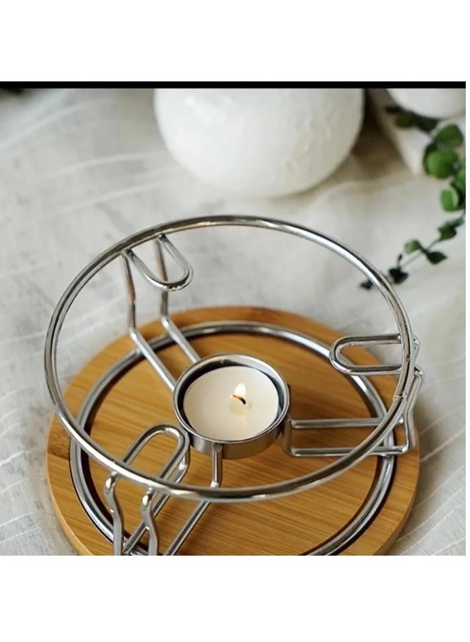 DANIM Portable Arabic Style Outdoor Iron Teapot Burner Metal Camping Coffee & Tea Sets with Candle Burner - Image 4