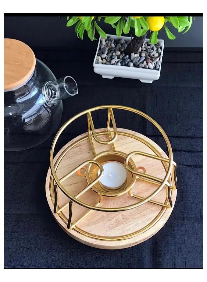 DANIM Portable Arabic Style Outdoor Iron Teapot Burner Metal Camping Coffee & Tea Sets with Candle Burner - Image 5