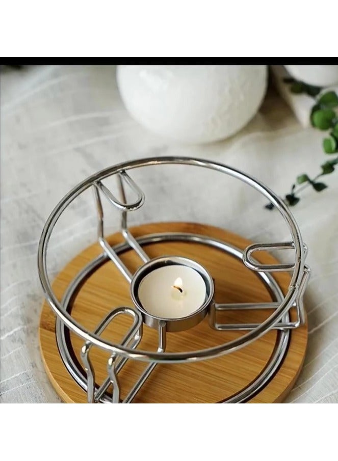 DANIM Portable Arabic Style Outdoor Iron Teapot Burner Metal Camping Coffee & Tea Sets with Candle Burner - Image 3