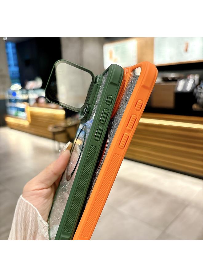 زبون جراب لهاتف iPhone 12 Pro، جراب هاتف Magsafe أكريليك هجين من مادة TPU، بنقشة حبيبات CD متدرجة لامعة - Image 5