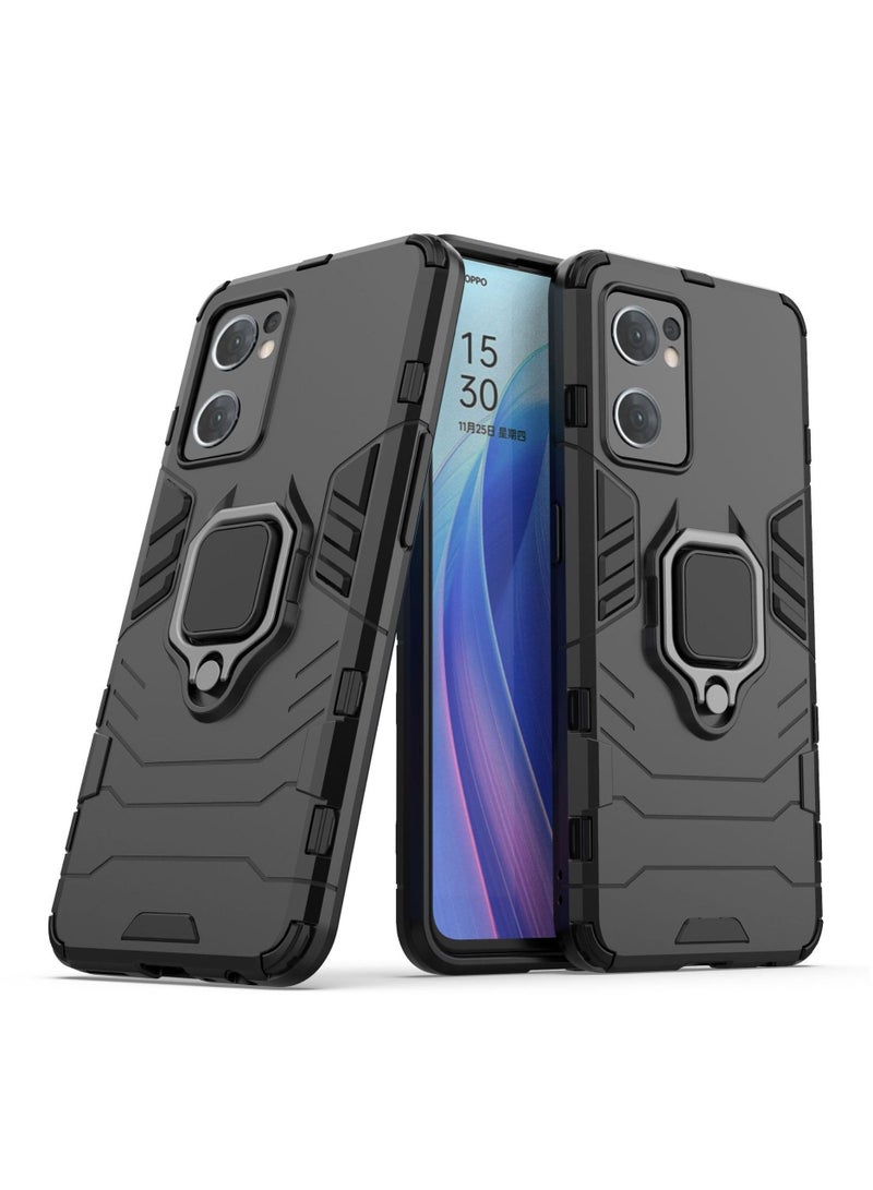 Black Protective Cover With Ring Bracket For Oppo - Image 1