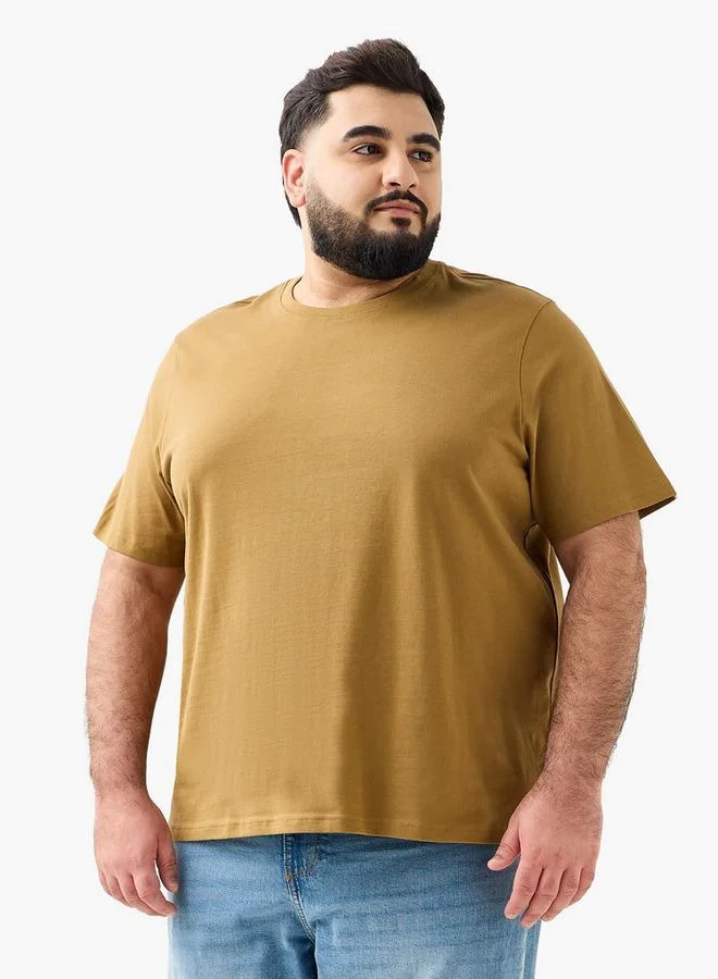 سبلاش فيڤ تيشيرت رجالي بقصة عادية ورقبة دائرية وأكمام قصيرة