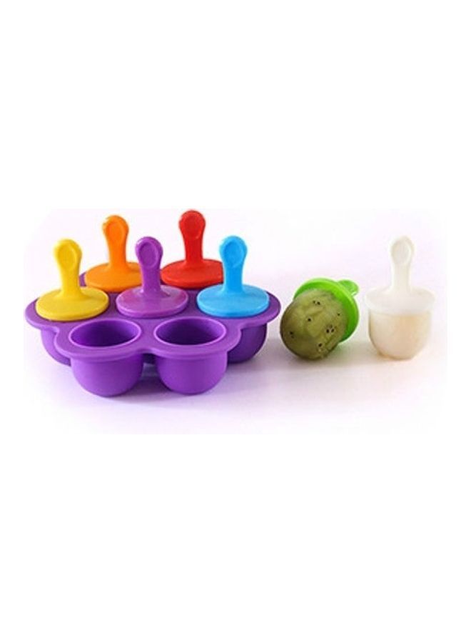 NIBEMINENT Silicone Mini Ice Cream Ball Lolly Maker Deep Purple 