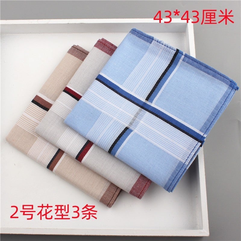 (Hanky ​​Super ) Men'S Cotton Women'S Pure Cotton Handkerchief Sweat Towel Old-Fashioned Thin - Image 1