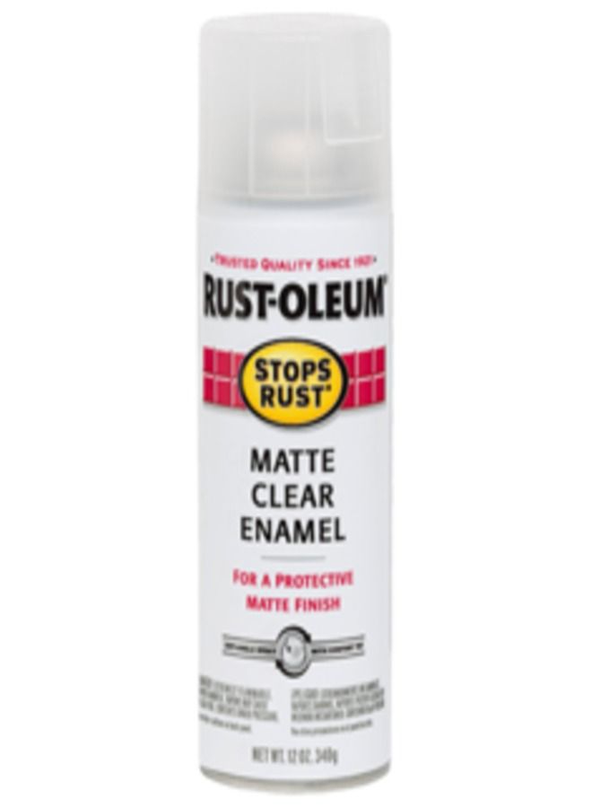 RUST-OLEUM رش طلاء روس-أوليوم لإيقاف الصدأ ووقاية من الصدأ، طلاء شفاف، 12 أونصة، غير لامع