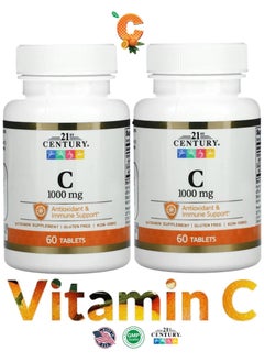 21st CENTURY Vitamin C Antioxidant And Immune Support 1000 mg 60 Tablets (2 Pack)  - Image 1