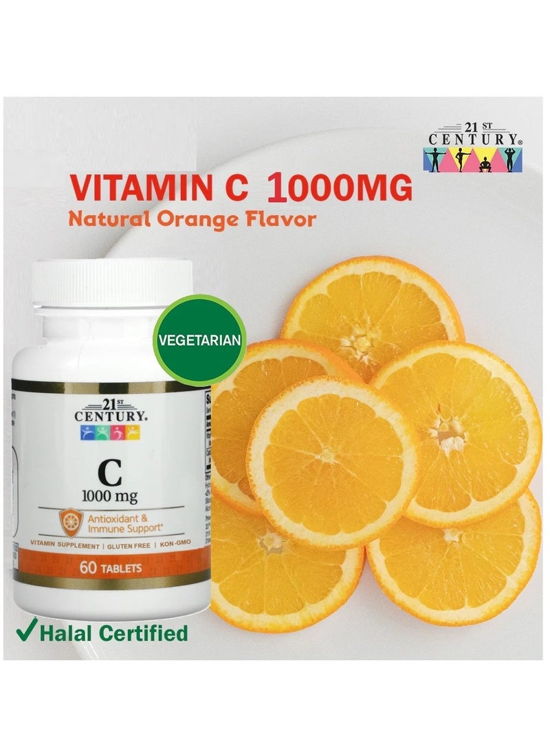 Vitamin C Antioxidant And Immune Support 1000 mg 60 Tablets (2 Pack)