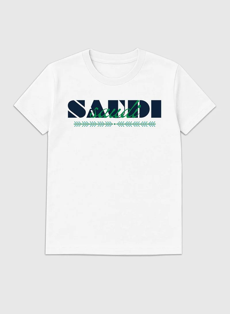 Lowha Cotton T-Shirt for Saudi National Day, Founding Day, Everyday Saudi Pride Wear for Women & Men