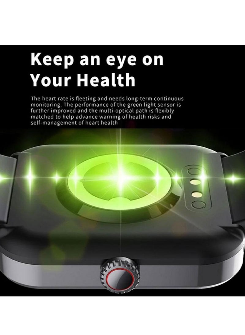 AROAQ F57L Smart Watch, Large Screen Waterproof Health Monitoring Watch, Durable Magnetic Charging Smart Bracelet, Fitness Tracker Watch With With 50+ Sports Modes, (1pc, Black) - Image 3