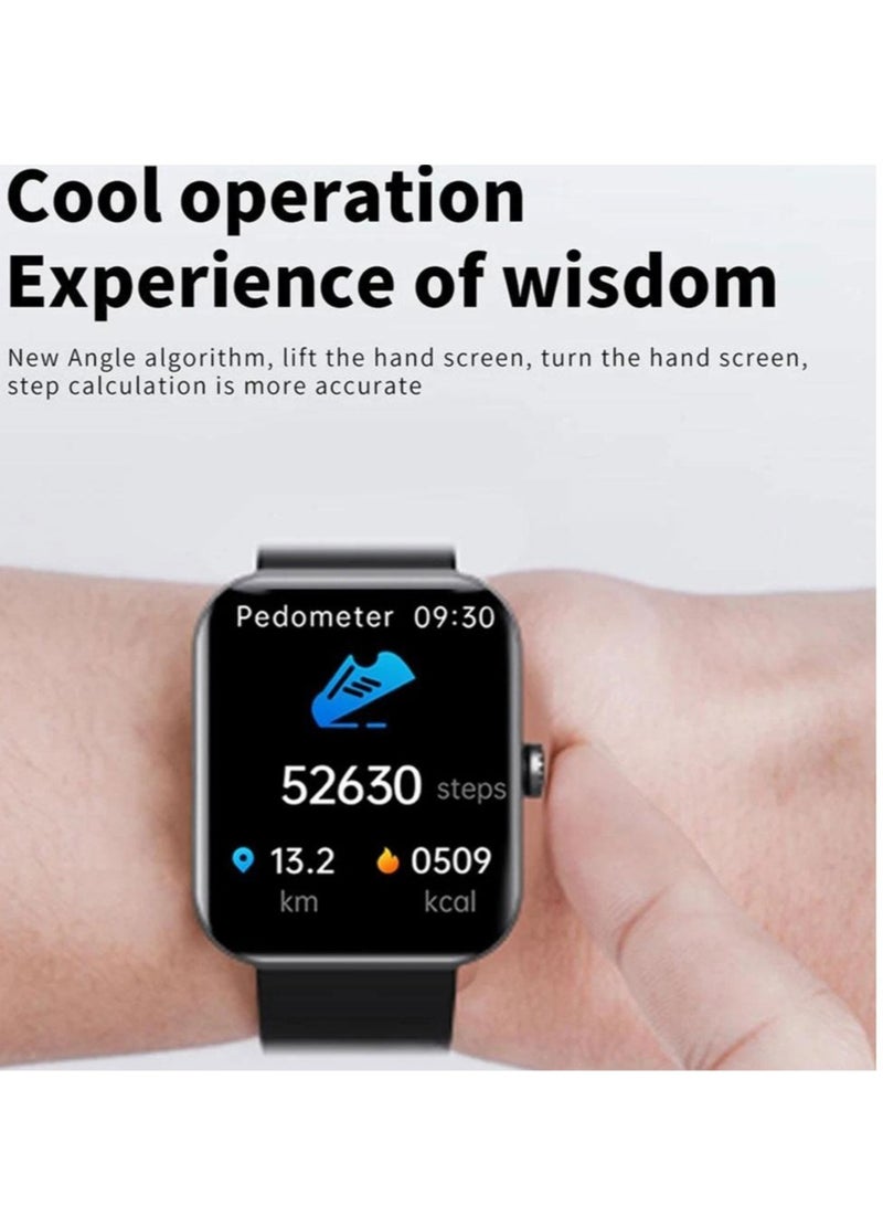 AROAQ F57L Smart Watch, Large Screen Waterproof Health Monitoring Watch, Durable Magnetic Charging Smart Bracelet, Fitness Tracker Watch With With 50+ Sports Modes, (1pc, Black) - Image 4