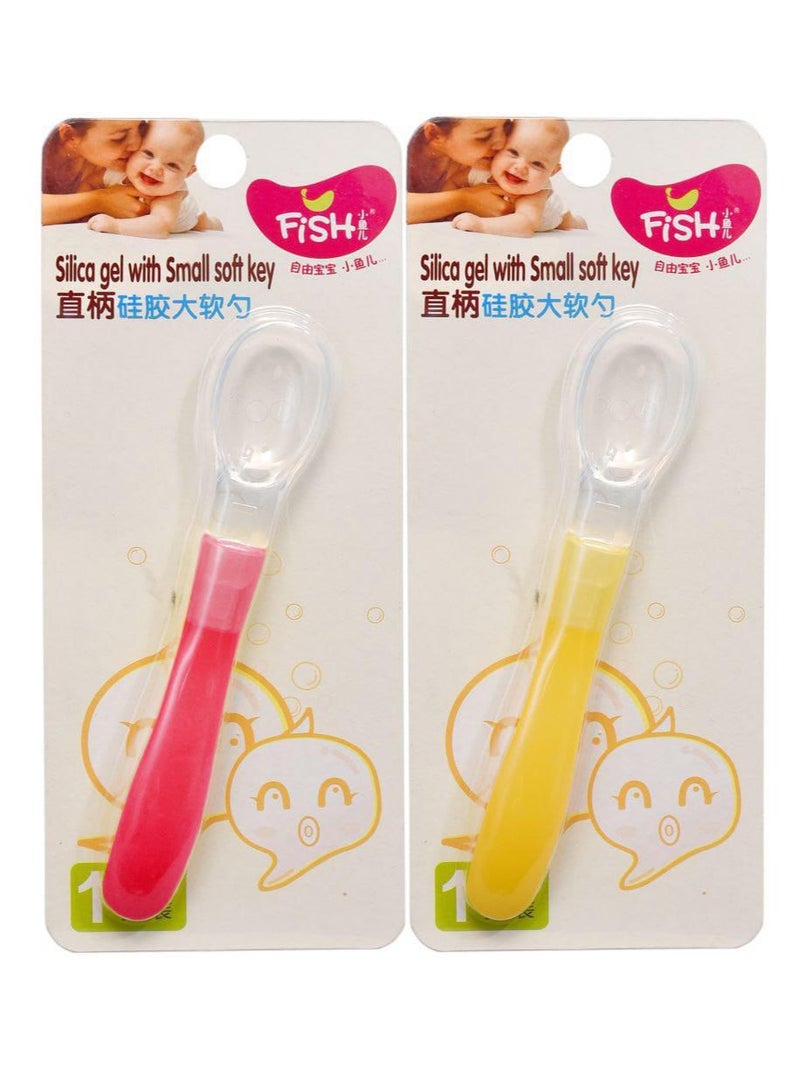 ملعقة اطفال سيليكون -لون عشوائى