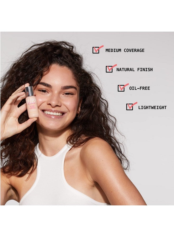 Ruby Kisses أساس سائل تغطية متوسطة خفيف الوزن لمسة طبيعية للمكياج للوجه لجميع أنواع البشرة مكياج كوري (بيج طبيعي) - Image 4