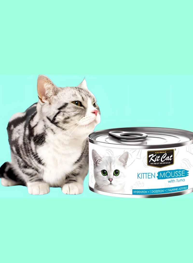 كيت كات كت كات ( 24 عبوة ) طعام رطب بنكهة موس التونة لقطط الصغيرة و الكبيرة / 80 غرام - Image 4