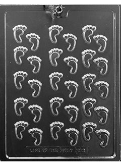 Grandmama's Goodies B072 Baby Feet Shower Chocolate Candy Mold With Exclusive Molding Instructions  - Image 1