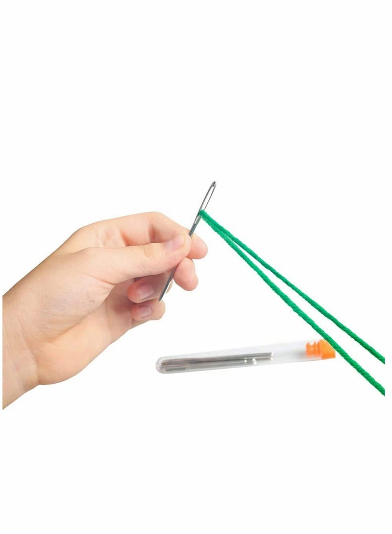 Large Eye Blunt Needles, Quality Stainless Steel Yarn Knitting Needles, Embroidery Needles for Brocade and Sewing Needles, Crafting Knitting Weaving Stringing Needles (Silver - 12 Pcs) - Image 4