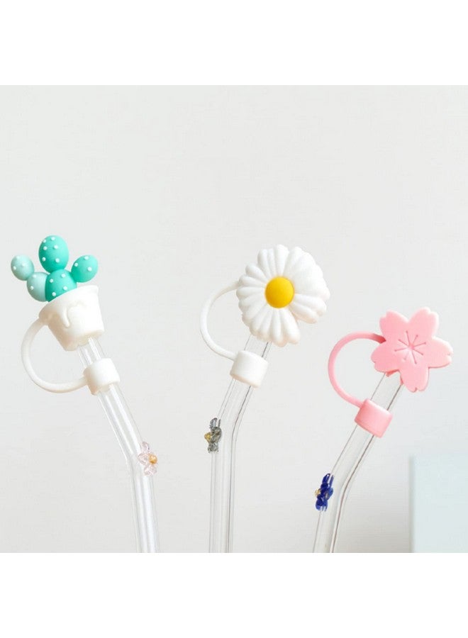 TEONEI Cactus Shape Straw Covers Caps,Straw Tip Covers,Reusable Drinking Straw Tips Lids Straw Toppers Straw Plug for 7-8mm Straws,4PCS - Image 4