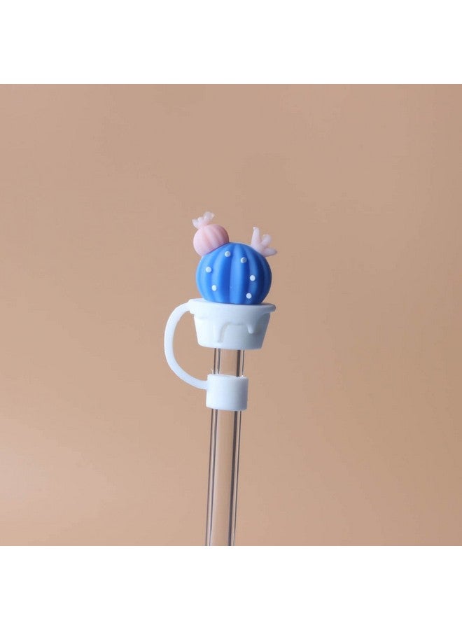 TEONEI Cactus Shape Straw Covers Caps,Straw Tip Covers,Reusable Drinking Straw Tips Lids Straw Toppers Straw Plug for 7-8mm Straws,4PCS - Image 5
