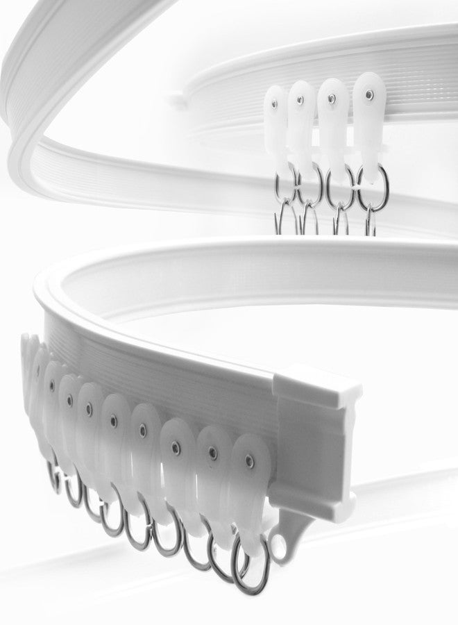 ztlab 5M(16.4FT) Ceiling Curtain Track, Flexible Bendable Curtain Track Ceiling Mount, Room Divider Curtain Rail Track System for Living Room, Shower Room, RV, Hospital - Image 1