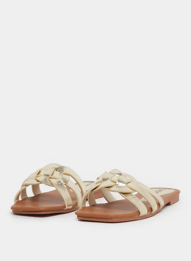 Styli Styli Braided Flat Sandals