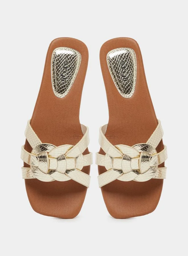 Styli Styli Braided Flat Sandals