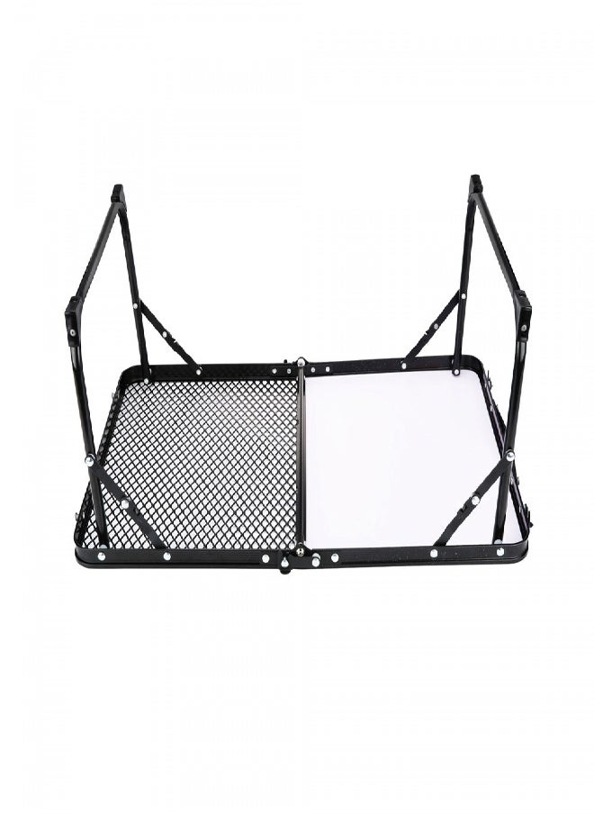 AL SANIDI Aluminum Dish Drying Rack Table, Foldable Table for Outdoor and Home Gardens, Black, Size 40*60*26 Cm  - Image 3