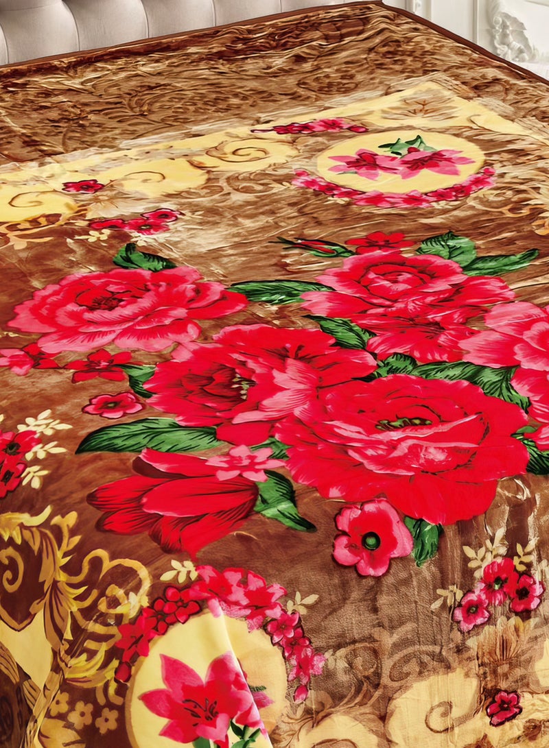 Ming Li 6Kg Luxury Plush Fleece Blanket, Bed Blanket King Size 220 x 240 cm Soft, Warm, Weighted Floral Embossed Blanket for Bed - Image 2