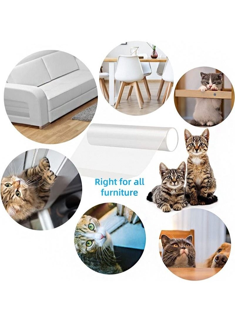 كِينْسُون أثاث الحيوانات الأليفة البلاستيكية المضادة للخدش ملصقات القط أريكة ملصقات شفافة مضادة للخدش ، لفة 20 * 300 سم للجلود والأثاث - Image 3
