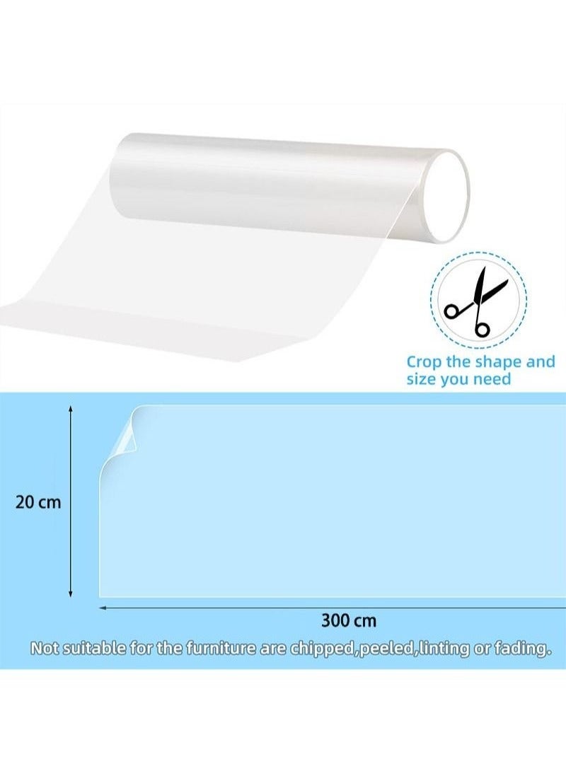 كِينْسُون أثاث الحيوانات الأليفة البلاستيكية المضادة للخدش ملصقات القط أريكة ملصقات شفافة مضادة للخدش ، لفة 20 * 300 سم للجلود والأثاث - Image 4