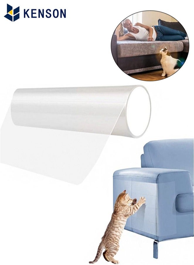 كِينْسُون أثاث الحيوانات الأليفة البلاستيكية المضادة للخدش ملصقات القط أريكة ملصقات شفافة مضادة للخدش ، لفة 20 * 300 سم للجلود والأثاث - Image 1