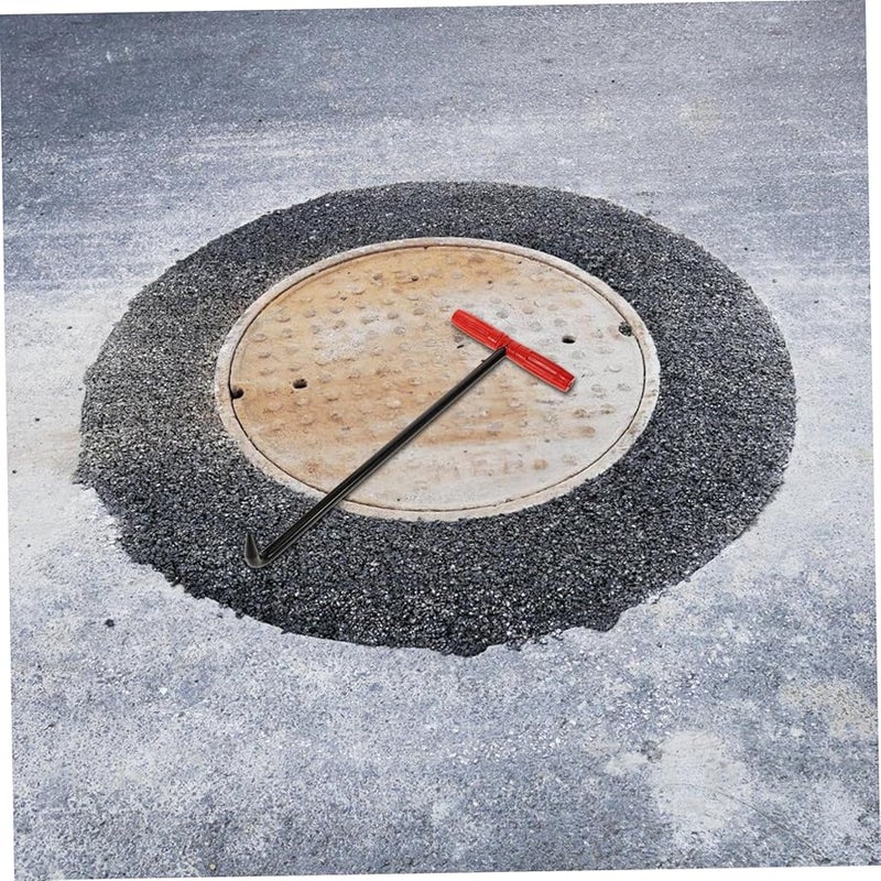 خطاف حديد التسليح بمقبض مطلي لرفع أغطية الفتحات والأبواب، أداة سحب متعددة الأغراض - Image 4