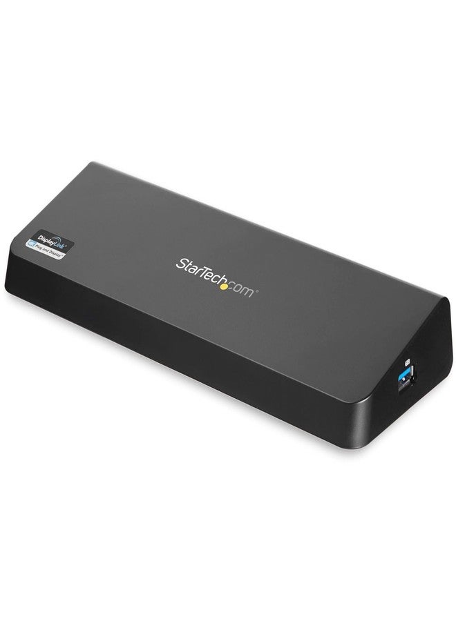 StarTech.com USB 3.0 Docking Station Dual Monitor with HDMI & 4K DisplayPort - USB 3.0 to 4x USB-A, Ethernet, HDMI and DP - USB Type A Universal Laptop Docking Station for Mac & Windows (USB3DOCKHDPC) - Image 1
